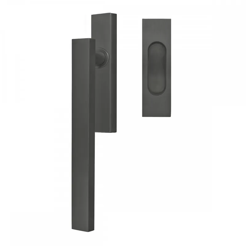Poignée de manoeuvre porte coulissante Milano rosace rectangulaire -gris Seulement Aujourd’hui