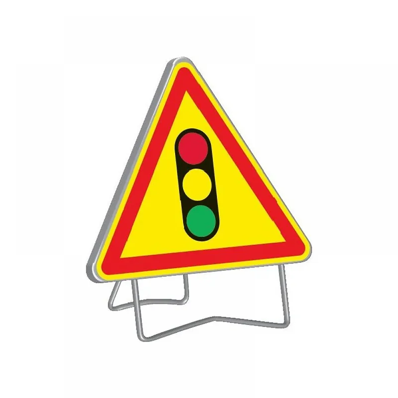 Acheter Direct Panneau de signalisation temporaire "AK14 FEUX TRICOLORES" rétroréfléchissant