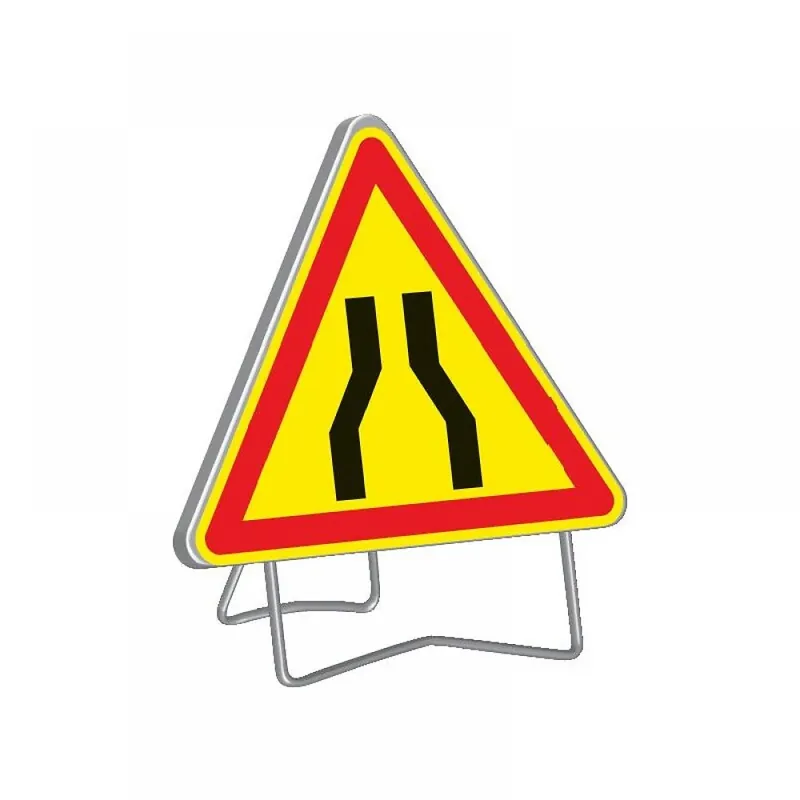 Panneau de signalisation temporaire - "Chaussée rétrécie" rétroréfléchissant Achat Immédiat