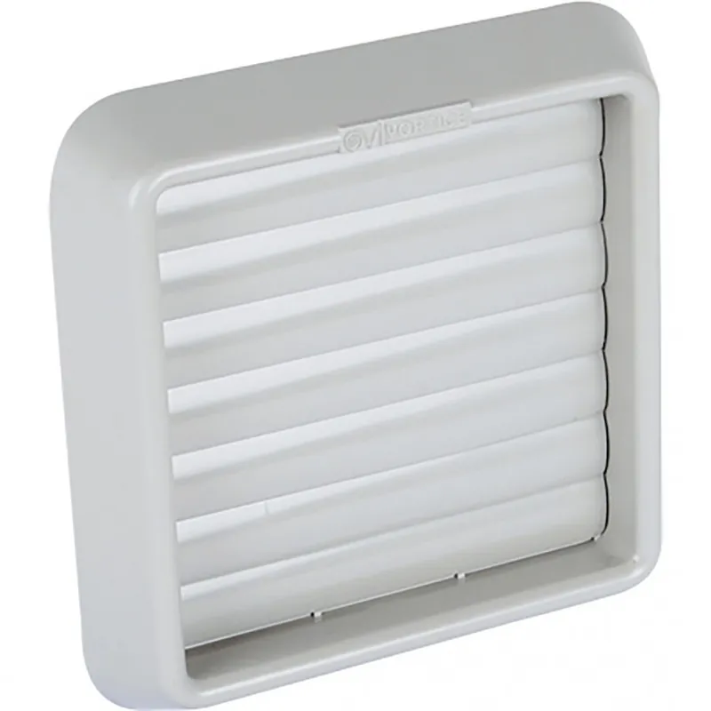 Pas Cher Grille à volets anti-retour à collerette pour extracteur - gris clair