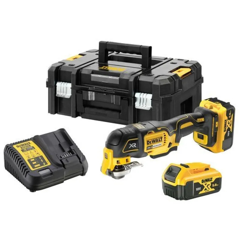Petit Prix Multi-cutter XR 18V Brushless – 35 accessoires – 2 batteries 5Ah Li-ion + chargeur – en coffret TSTAK – DCS356P2-QW