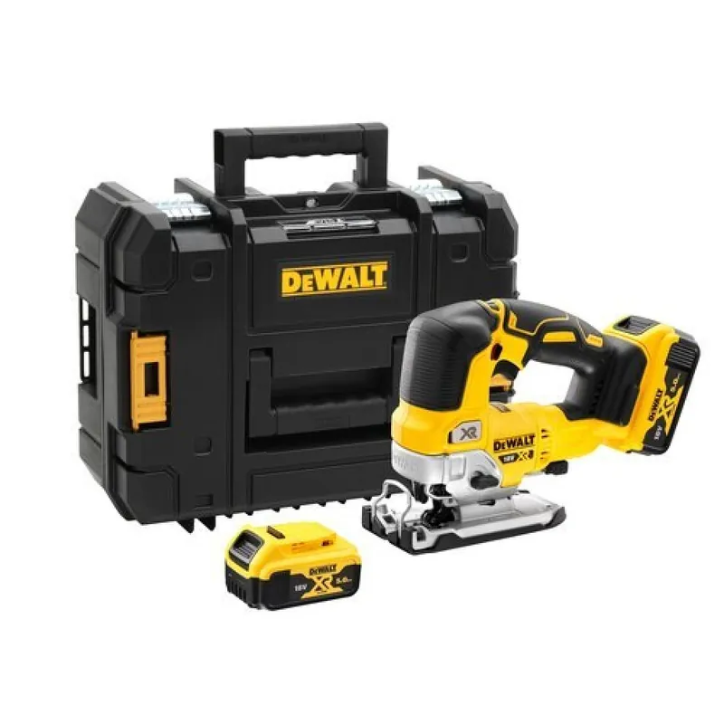 Scie sauteuse à poignée supérieure XR 18V Brushless – 2 batteries 5Ah Li-ion + chargeur – en coffret TSTAK – DCS334P2-QW Usine Directe