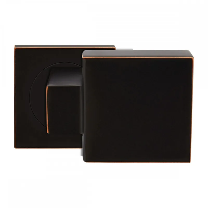Petit Prix Bouton de porte pivotant – forme cube Ø60 mm – série EK550D – bronze