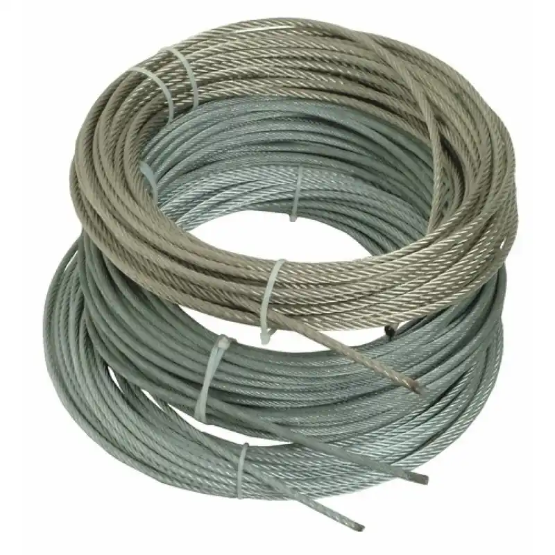 Câble inox gainé PVC blanc, 7 torons de 7 fils Dernier Modèle