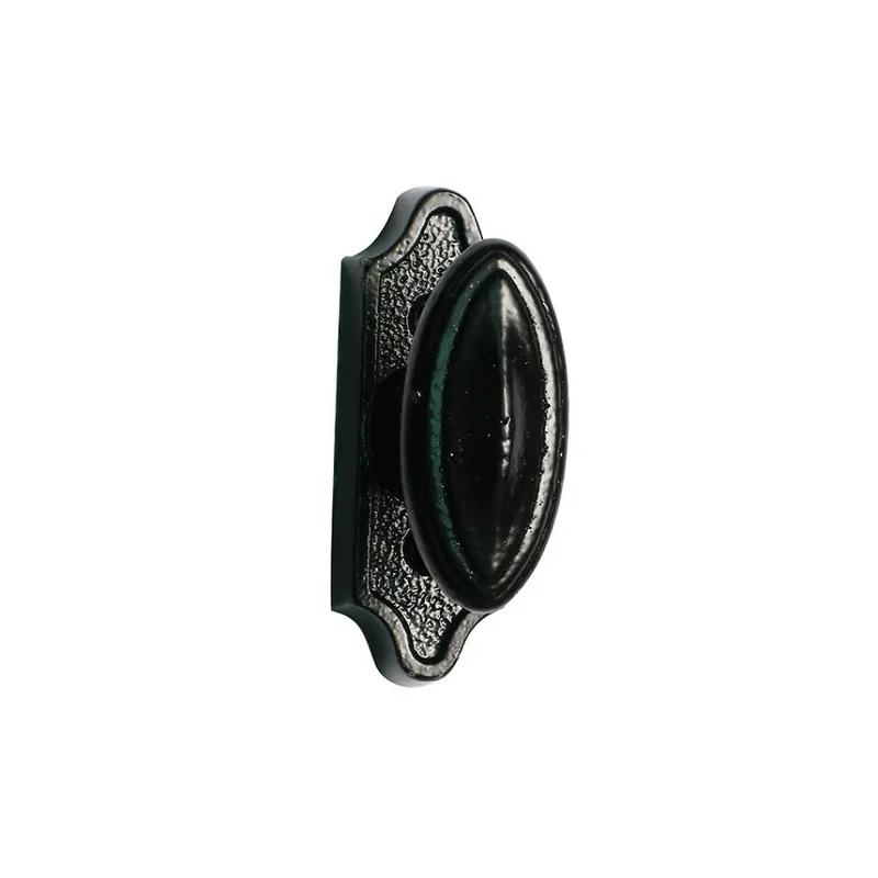 Livraison Express 10 boutons rustiques Confort sans carré pour crémone à larder – noir