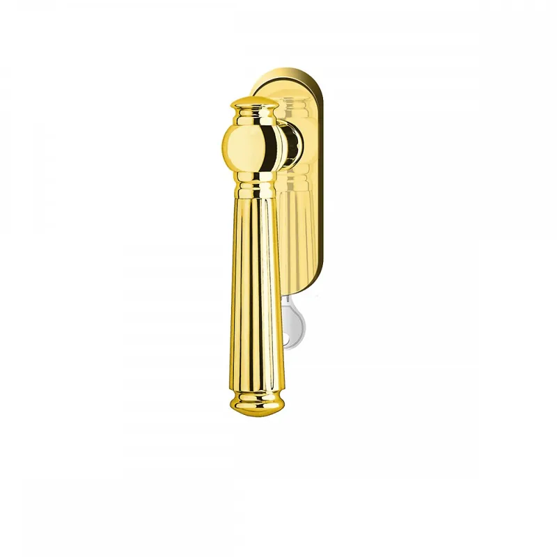 Haute Qualité Poignée de fenêtre Schöntal F2604 – verrouillable avec clé – doré