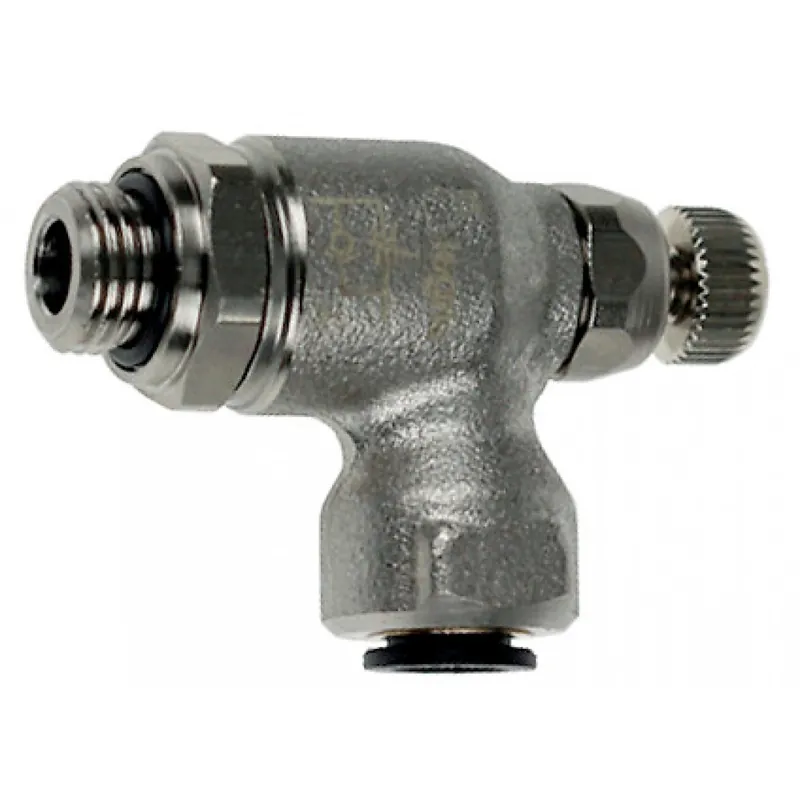 Régleur de débit métal à l'échappement à vis extérieure filetage BSPP cylindrique 7100 Meilleur Prix