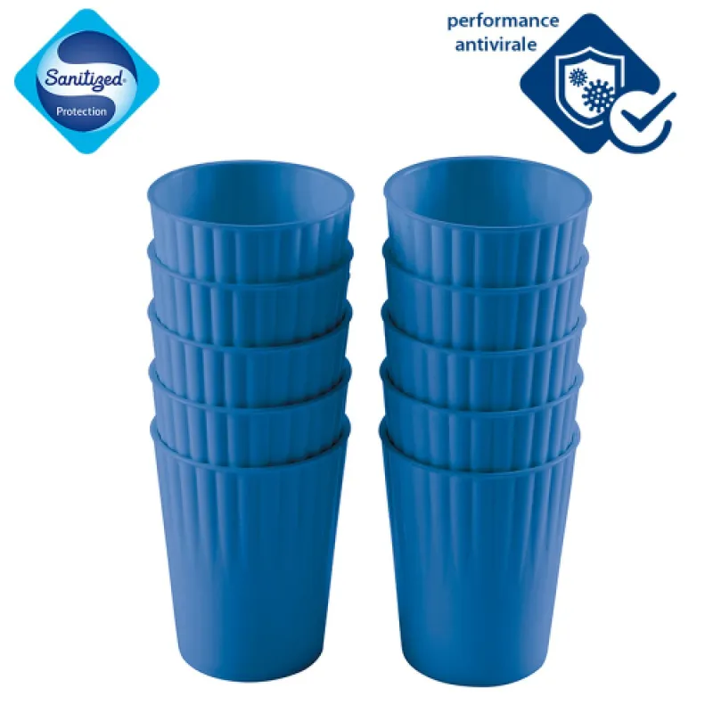 Gobelets réutilisables Gilactiv – plastique antibactérien – par 10 Promotion