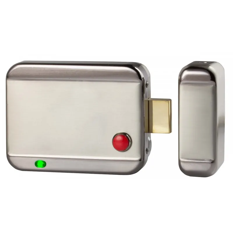 Serrure électrique en applique avec plaque nue à rupture – réversible Prix Promo