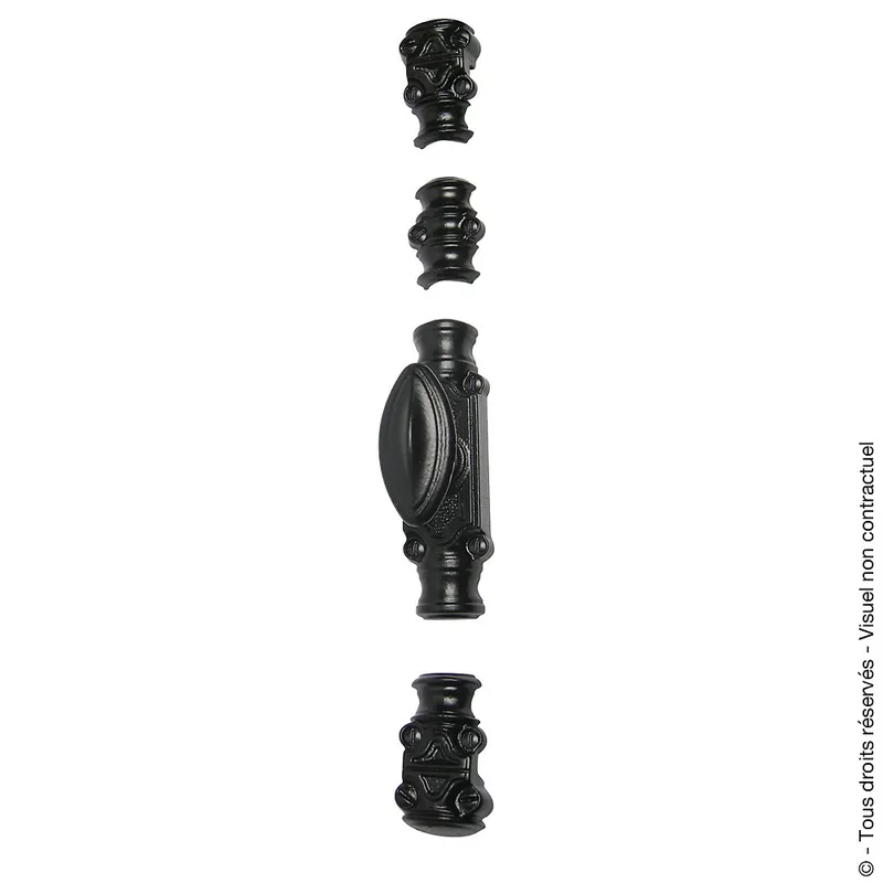 Super Prix Fausse crémone décorative RY16D – pour menuiserie bois – noir