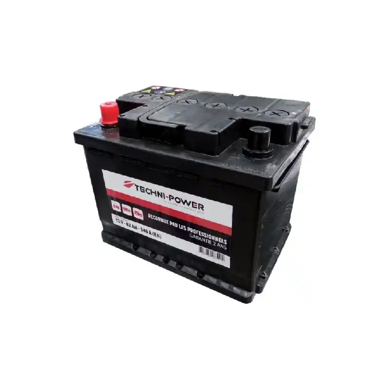 Batterie de démarrage Techni-Power 12V-62AH/540A borne + à gauche Promotion Saisonnière