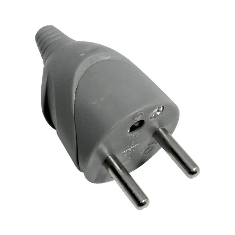Offre Exclusive FICHE M 10/16A PLAST. GRIS 2P T SORTIE DROITE