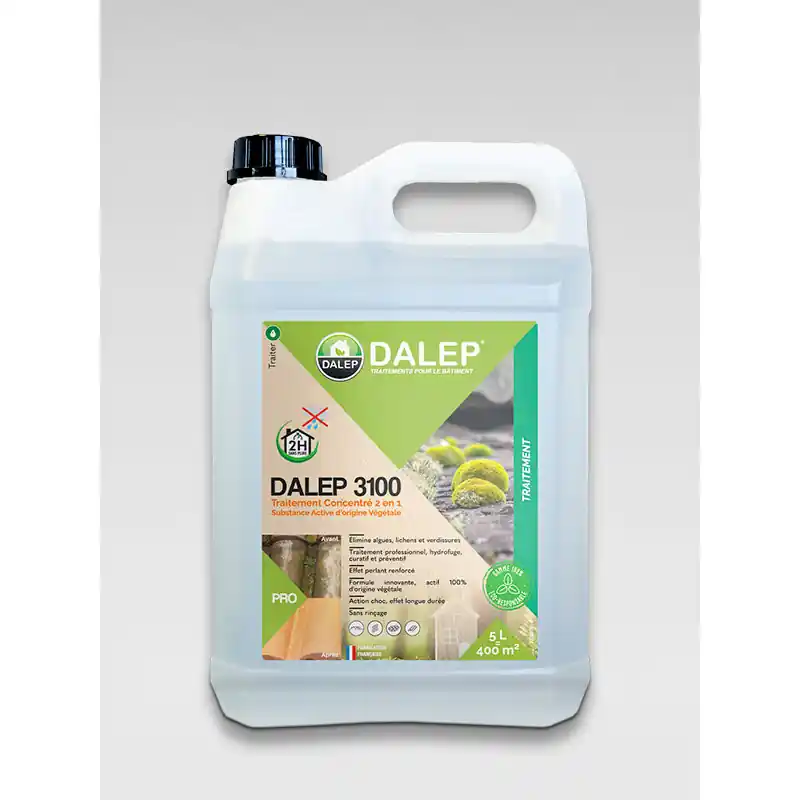 Authentique DALEP 3100 – ANTIMOUSSE CONCENTRE D'ORIGINE VEGETALE – 5 litres
