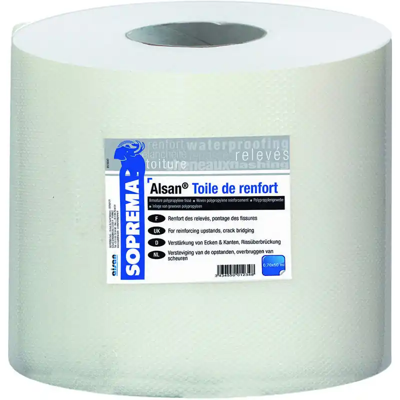ALSAN TOILE DE RENFORT 50m x 0,15m – Armature de renfort pour résines d'étanchéité Commander Vite