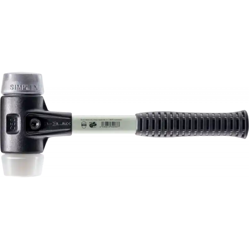 Solde Maillets SIMPLEX, avec boîtier en fonte malléable renforcée et manche en fibre de verre, Ø 80, superplastique / métal doux