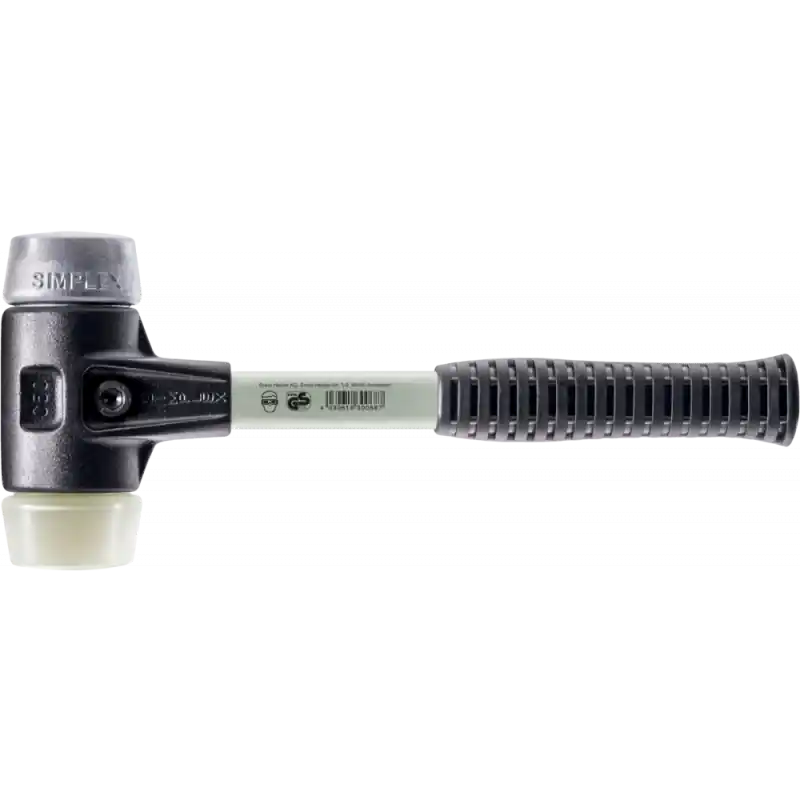 Maillets SIMPLEX, avec boîtier en fonte malléable renforcée et manche en fibre de verre, Ø 60, nylon / métal doux Réduction