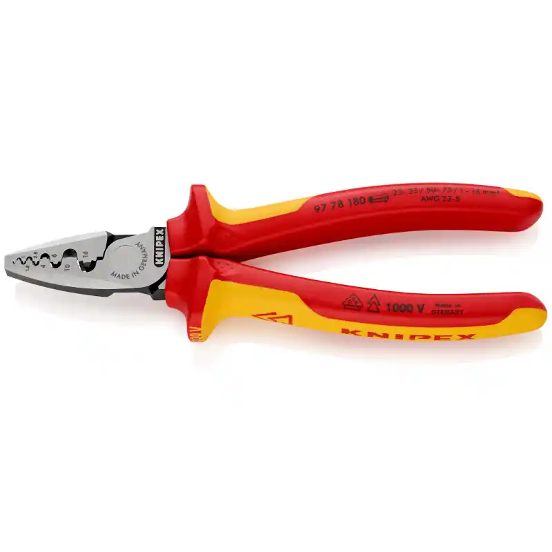 PCE SERTIR 180MM EMBOUT 0,25-16MM² 1000V Meilleur Choix