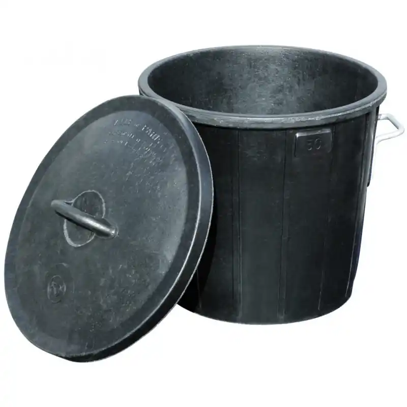 Offre Exclusive POUBELLE PRO DE CHANTIER 75 LITRES FORTE CAOUTCHOUC